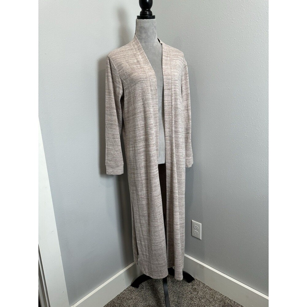 Soma Cardigan Sz M Lavender Knit Open Front Lightweight Long Sleeve